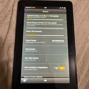 Amazon Kindle Black Tablet
